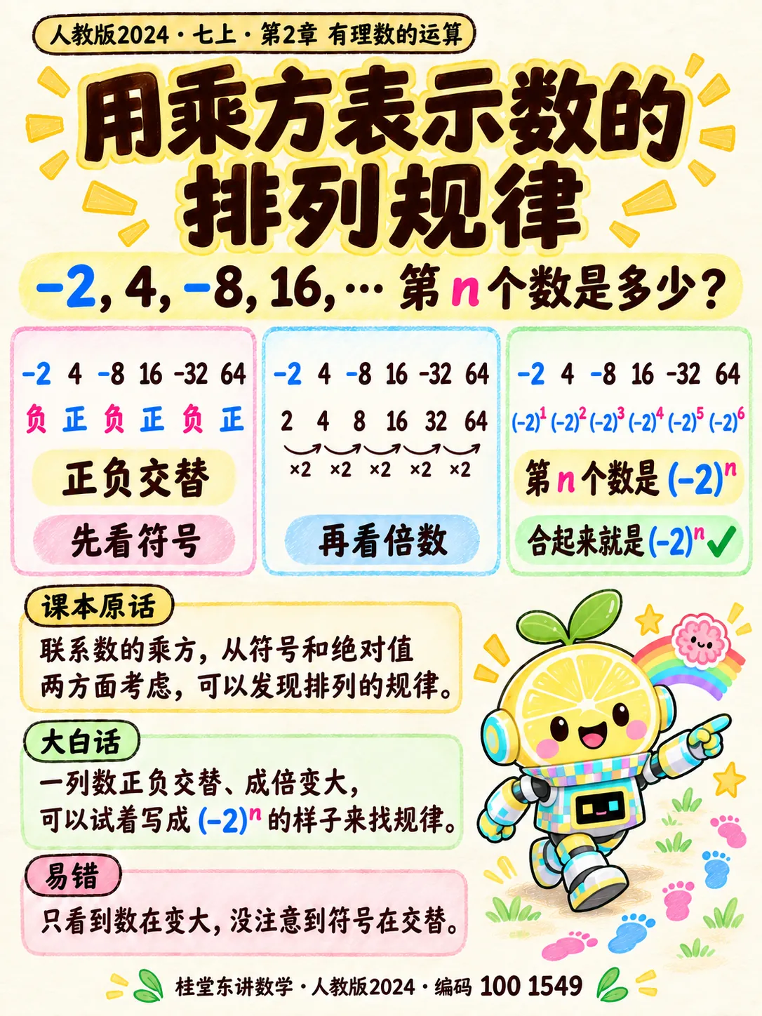 知识卡：用乘方表示数的排列规律