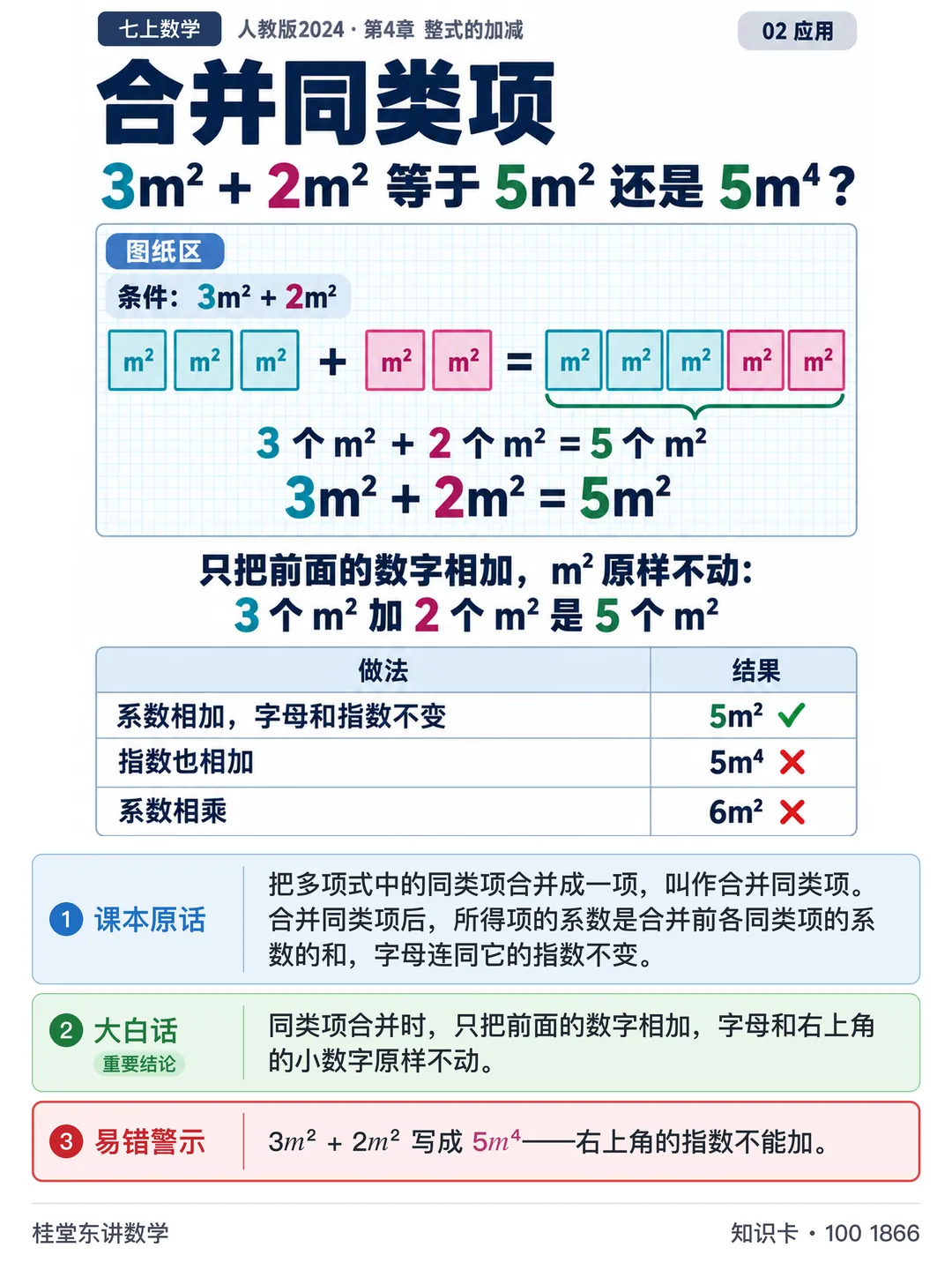 知识卡：合并同类项
