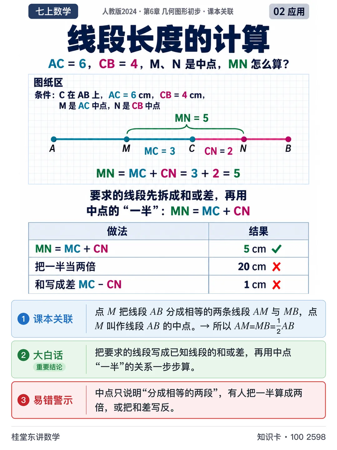 知识卡:线段长度的计算