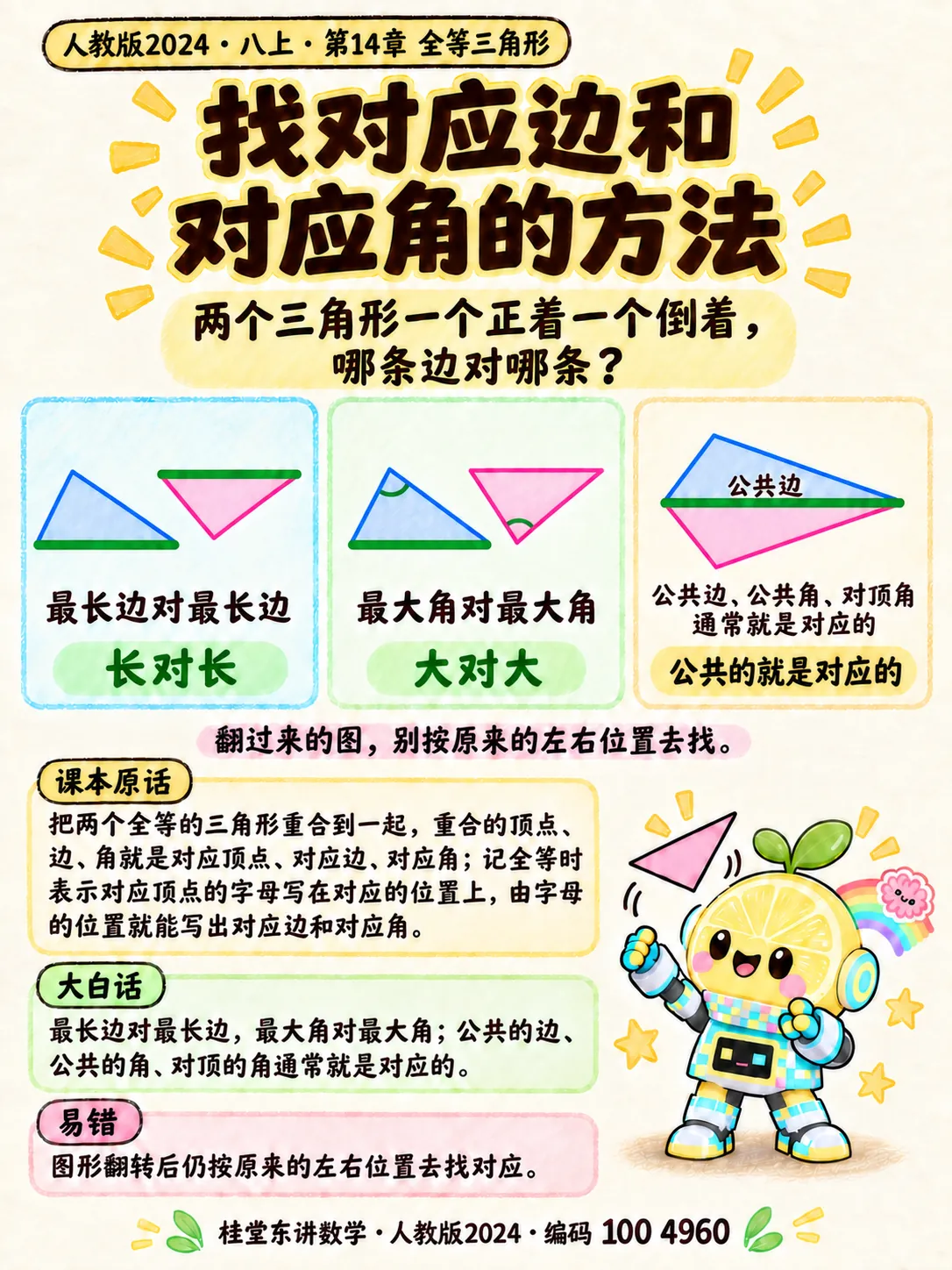 知识卡：找对应边和对应角的方法