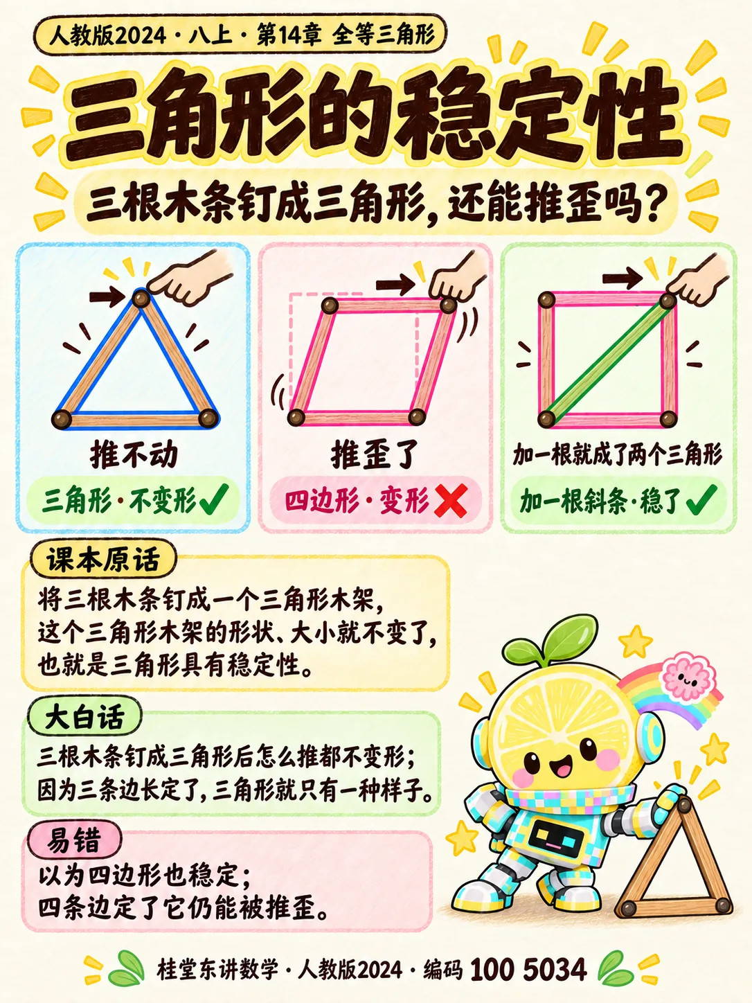 知识卡：三角形的稳定性