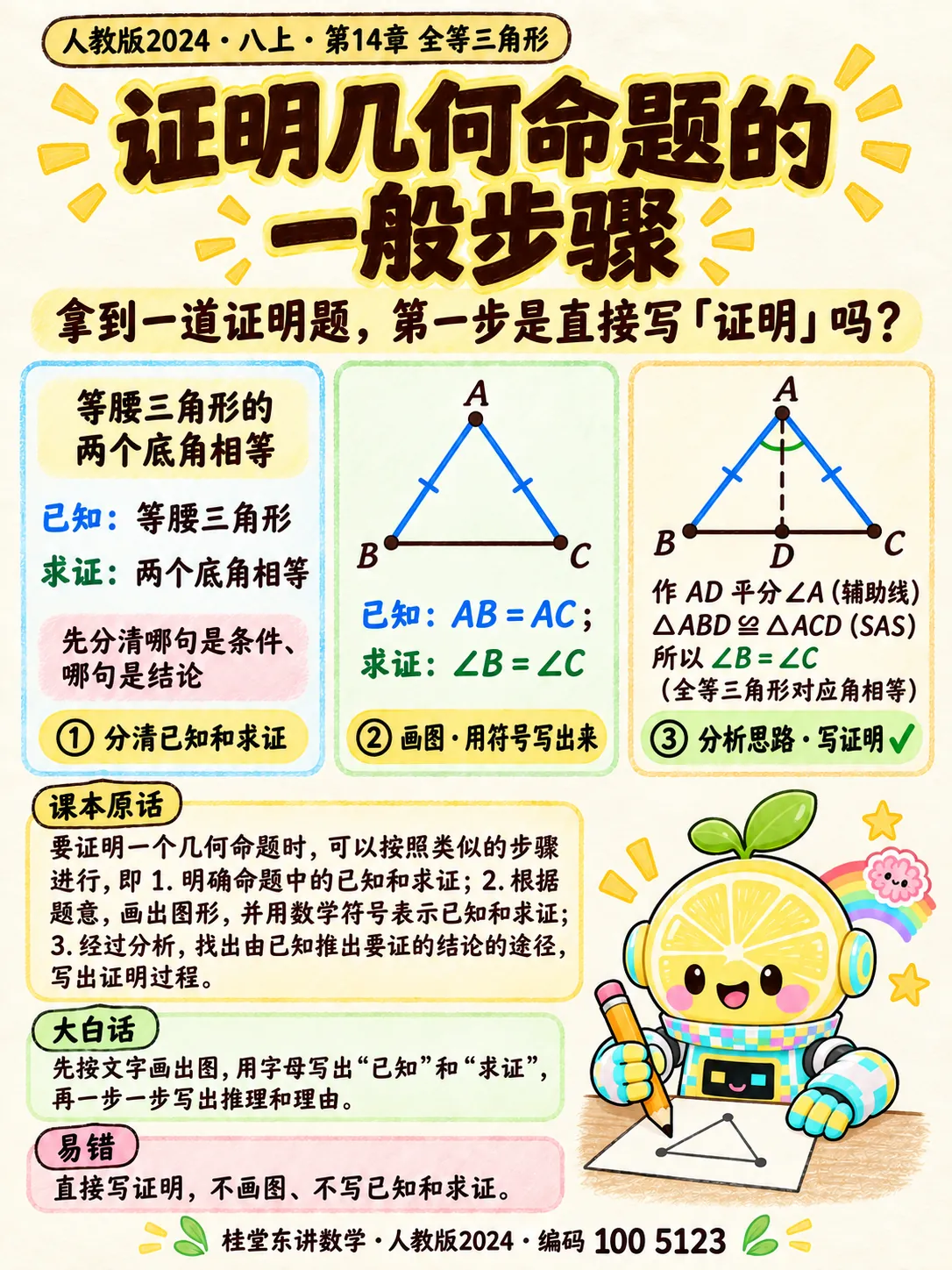 知识卡：证明几何命题的一般步骤