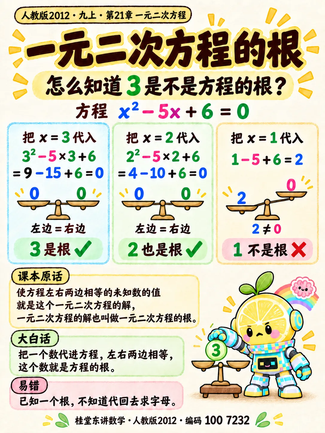 知识卡：一元二次方程的根