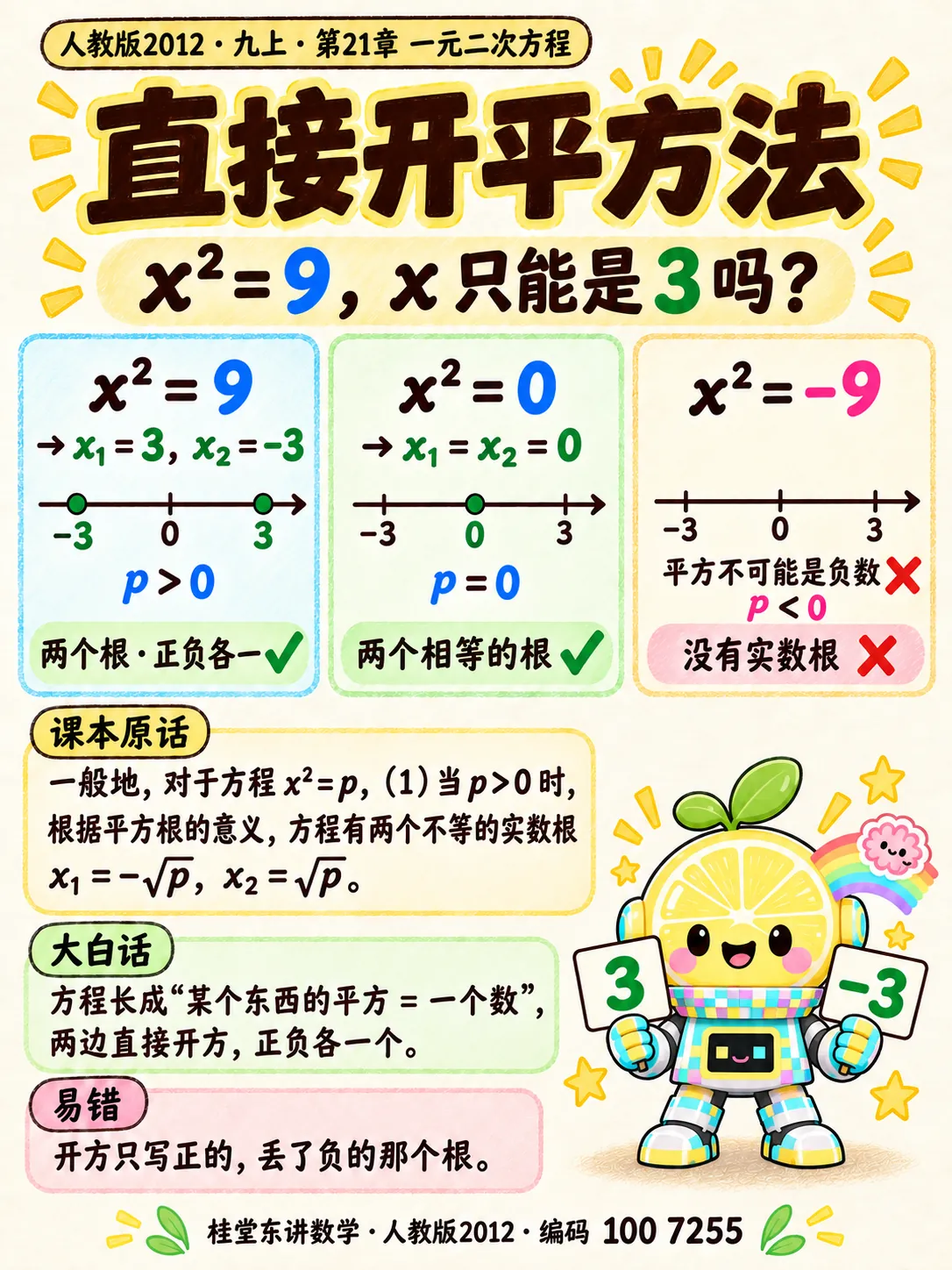 知识卡：直接开平方法