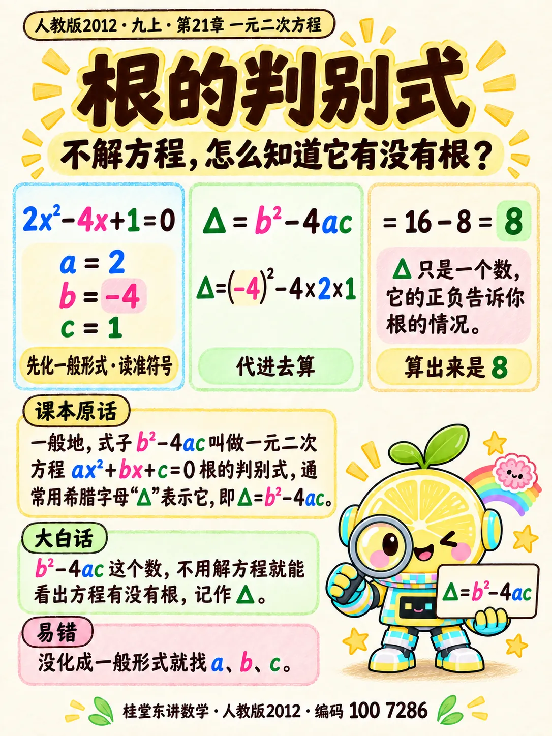 知识卡：根的判别式